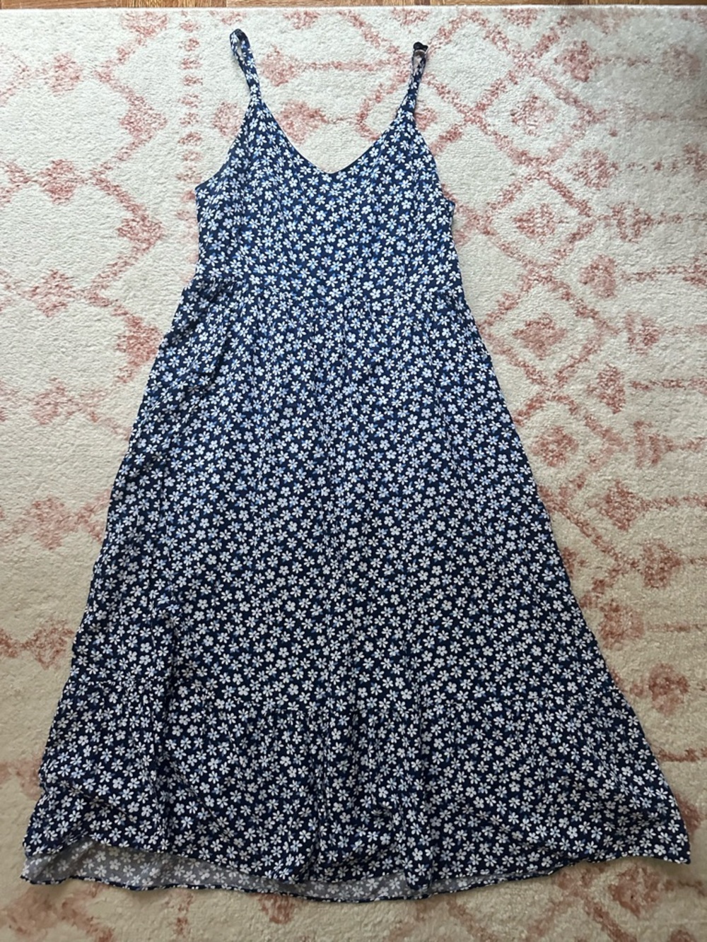 Old Navy Ditsy Floral Smocked Midi Dress